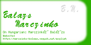 balazs marczinko business card